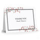 Red Tiny Blossoms Thank You Folded Note Cards Image 1 of 3